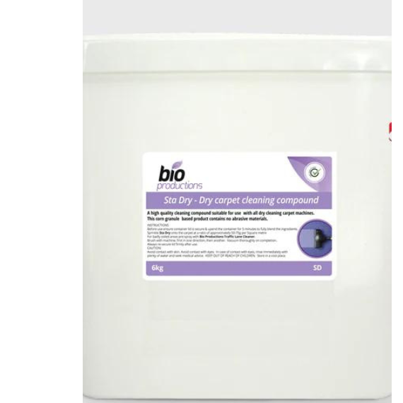 BIO PRODUCTIONS STA DRY - DRY CARPET CLEANING COMPOUND SD6 6 KG