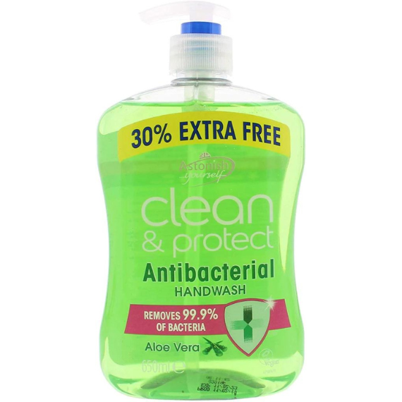 Astonish Clean & Protect Antibacterial Hand Wash Aloe Vera 650g