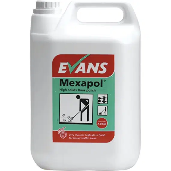 Evans Vanodine Mexapol High Solids Dry Bright Floor Polish 5ltr
