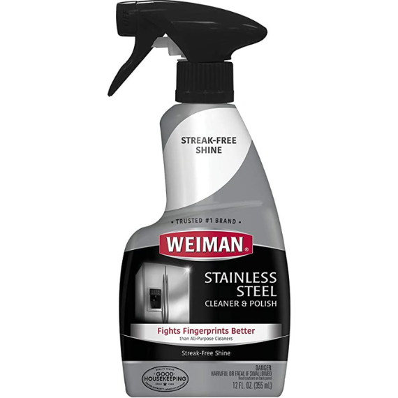 Weiman Stainless Steel Cleaner and Polish Trigger Spray - Protects Against Fingerprints and Leaves a Streak-less Shine