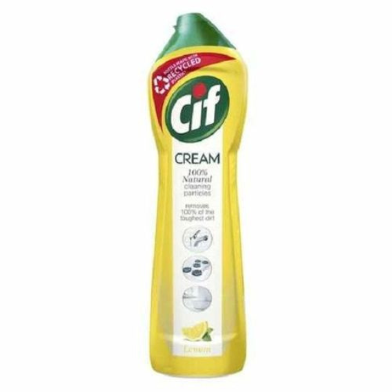 Cif Cream 100% Natural Cleaning Particles Lemon Scent 500ml