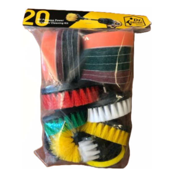 Dr. Brush 20 pc. All Purpose Power Scrubber Drill Brush Cleaning Kit